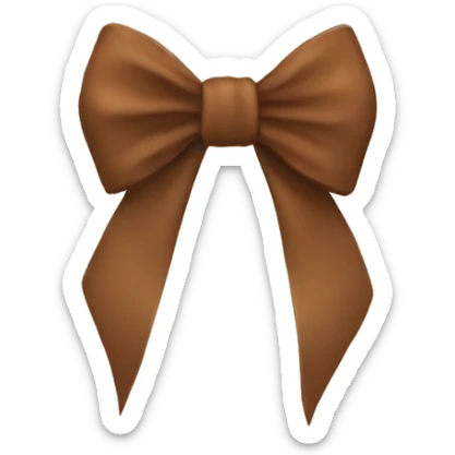 Brown bow sticker