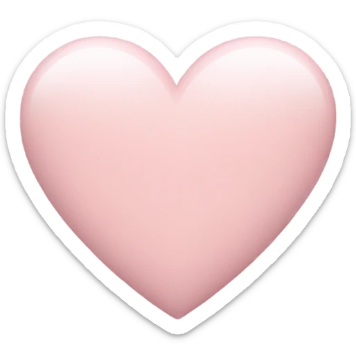 pale pink heart sticker