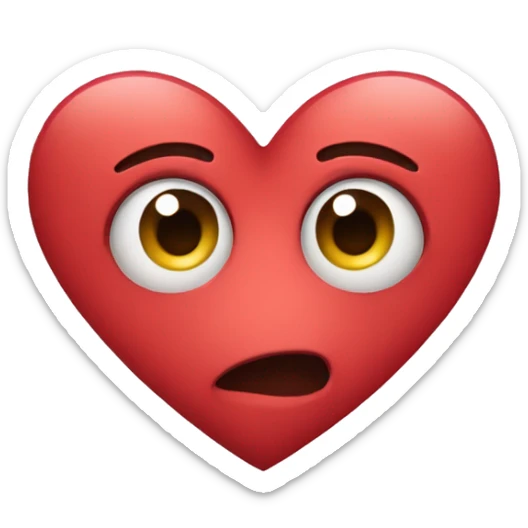 Heart eyes in a heart sticker