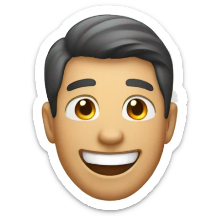 A man laughing  sticker