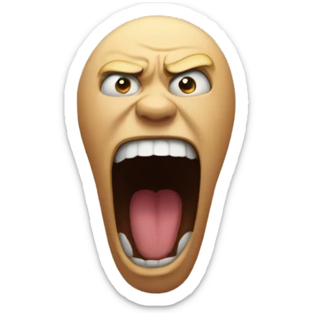 Screaming emoji sticker