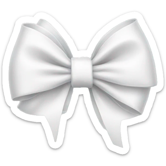 White bow sticker