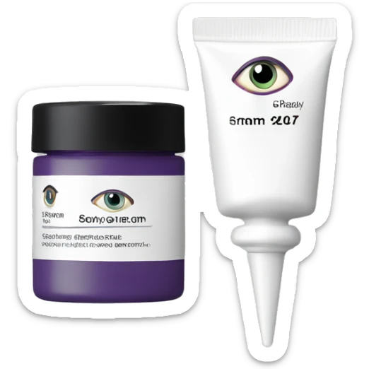eye cream bottle with label sticker