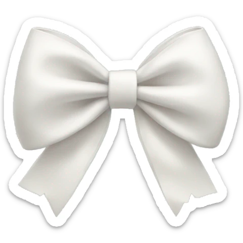 White bow sticker