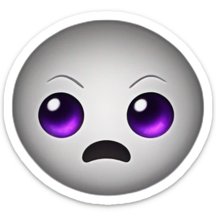 Head stump with holes in the stump for purple oval eyes and from the stump 2 horns with leaves, it’s also a ghost sticker