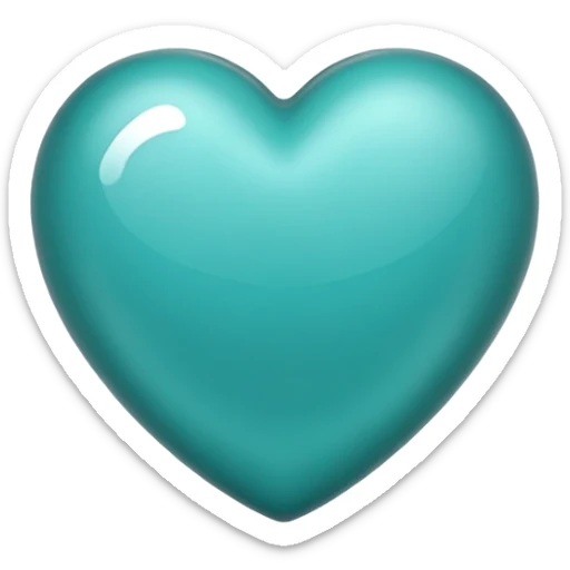 Teal Heart sticker