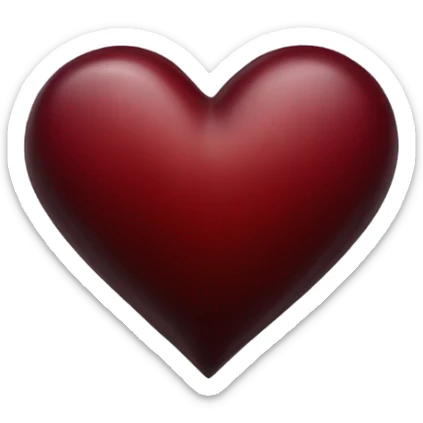 dark red heart sticker