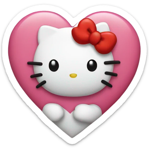 hello kitty heart sticker