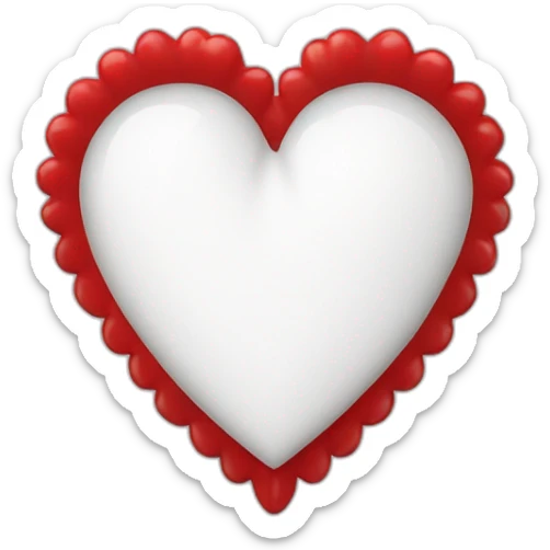 Drapeau Vendée coeur Vendéen double coeur rouge, couronne rouge sur coeur, fond blanc sticker