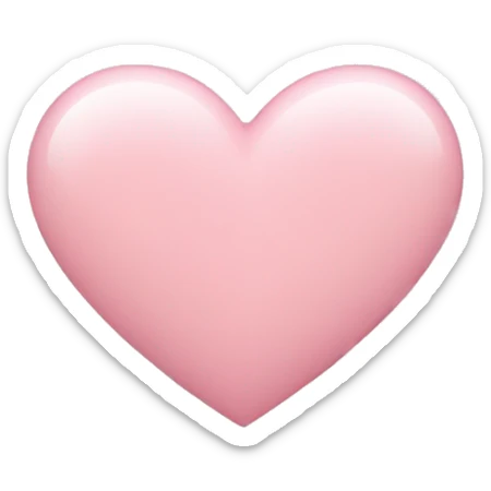 Light pink heart sticker