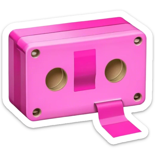 Pink tape sticker
