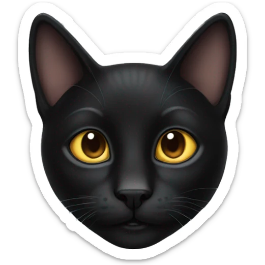 black cat sticker