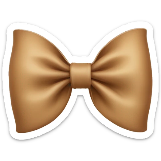 Light Brown bow  sticker