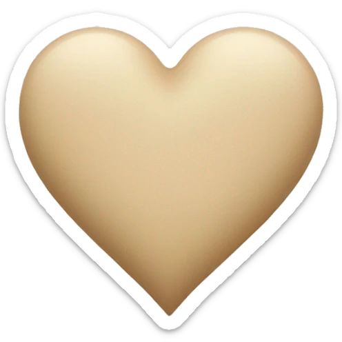 Beige heart sticker