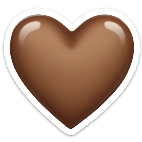 brown heart sticker