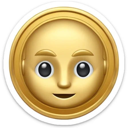 hey help me generate a flat golden token that has only ther head of my companies mascot in the center can you do that for me? sticker