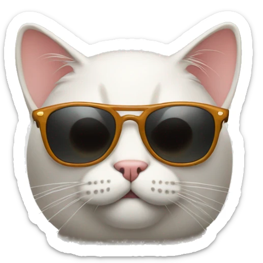 Cat with sunglasses sticker