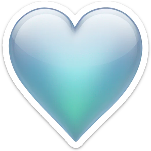 Clear heart sticker