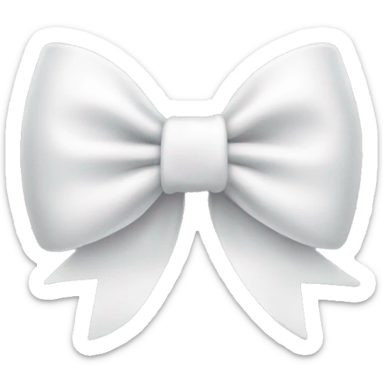 white bow sticker