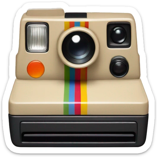 polaroid beige sticker