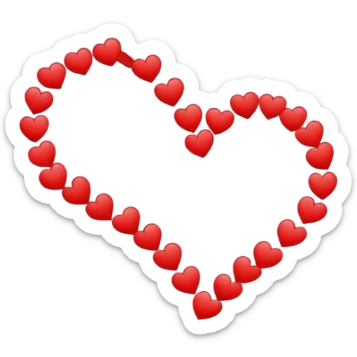 A dashed line in the shape of a heart connecting Indiana and South Carolina  sticker