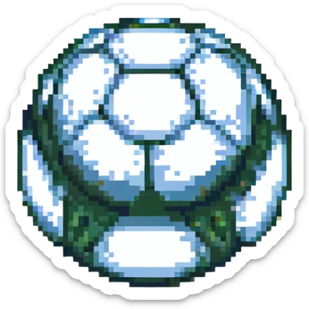 close-up of a football valve where the ball is pumped up, pixel art style sticker