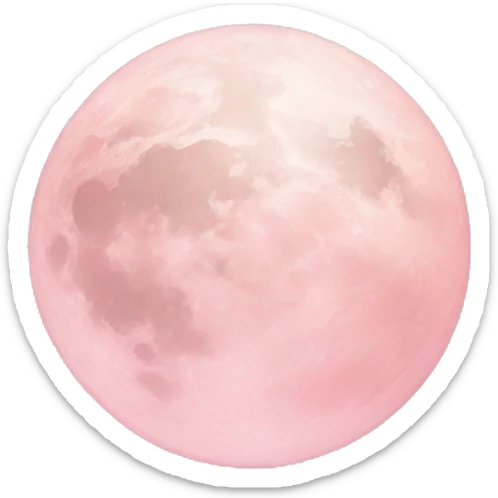 pastel pink moon sticker