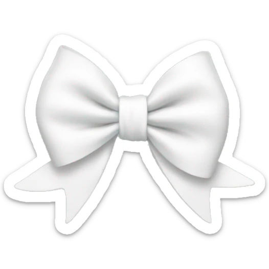 white bow sticker