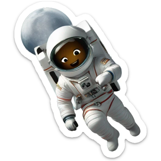 A Lamborghini rocketing and left earth. Now in space on its way to the moon. You can see the moon sticker