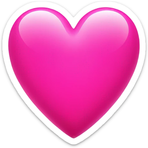 Pink clear heart sticker