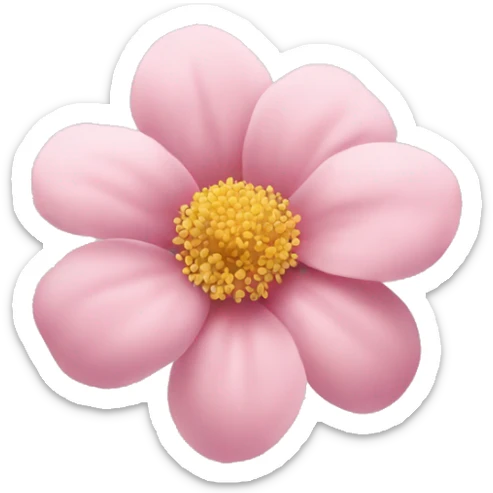 soft pink flower sticker