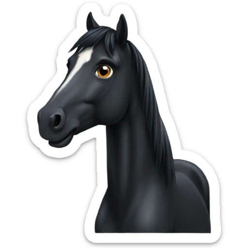 Black horse sticker