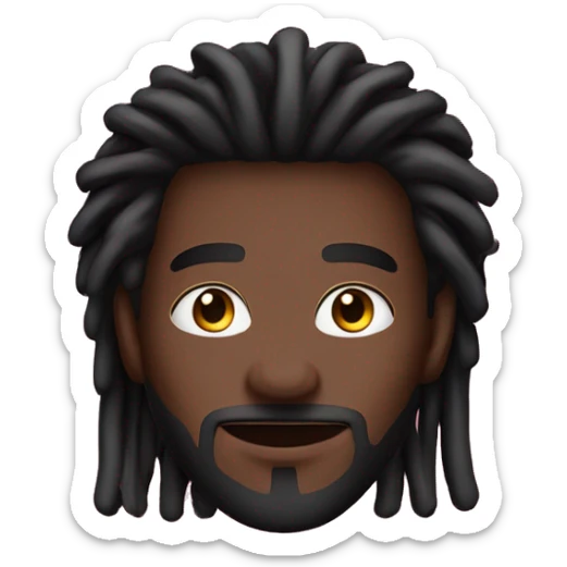 1boy, smile, solo, male focus, brown eyes, facial hair, grin, pink background, simple background, dreadlocks, black hair, dark-skinned male, mask, afro, dark skin, teeth, looking at viewer, beard sticker