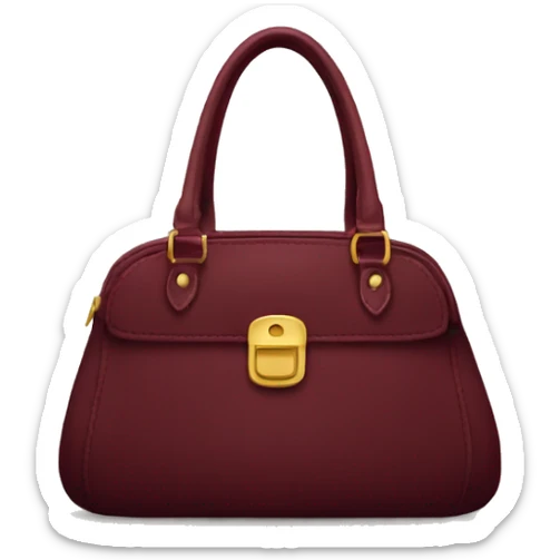 Maroon purse sticker