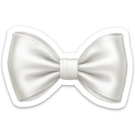 white satin bow sticker