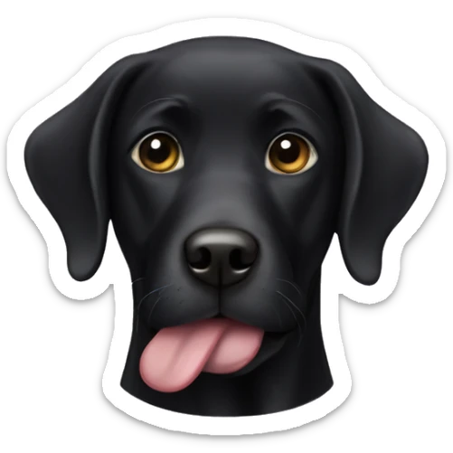 Black lab sticker