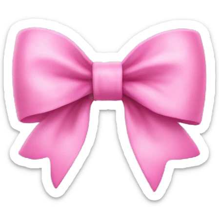 Pink bow sticker