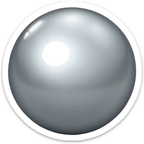 Silver sphere sticker