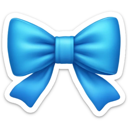 Blue bow sticker