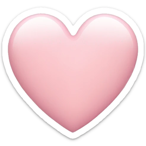 Light pink heart sticker
