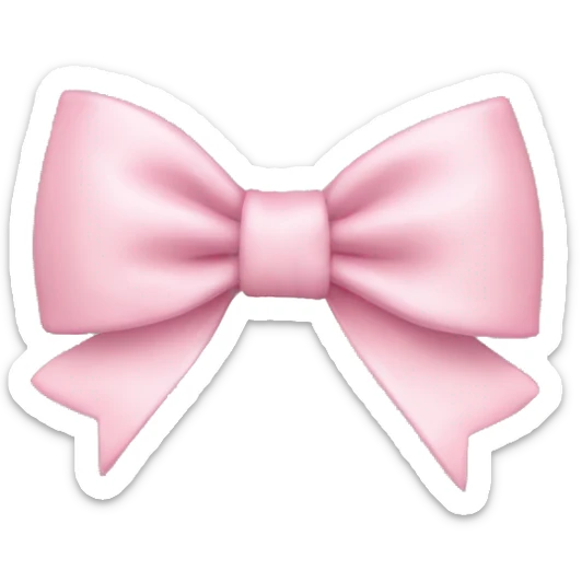 light pink bow sticker