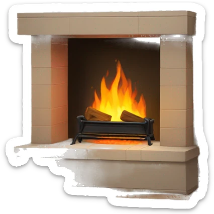 Fireplace sticker