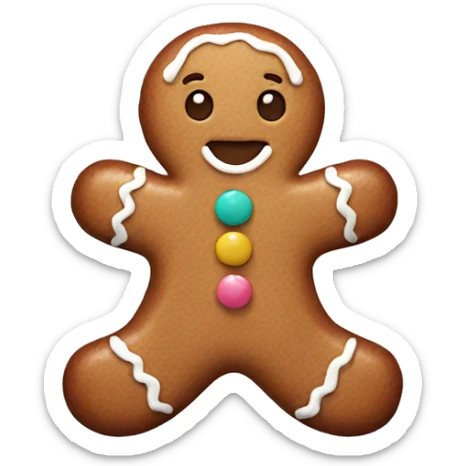 Pastel gingerbread man sticker