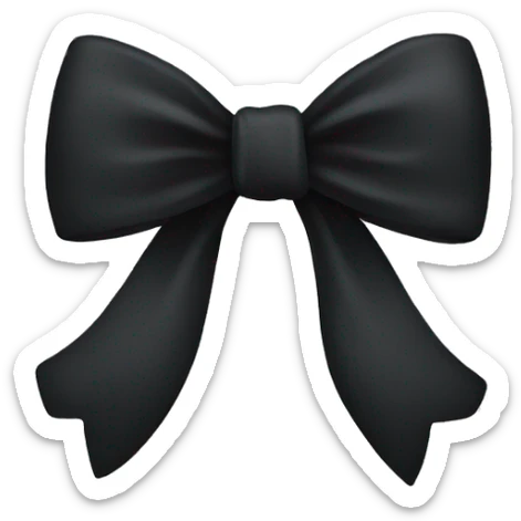 Black bow sticker