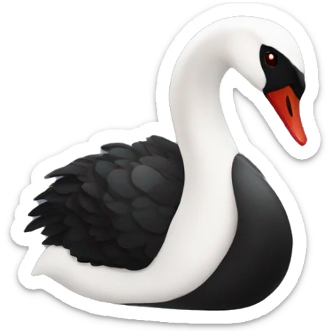 Black swan sticker