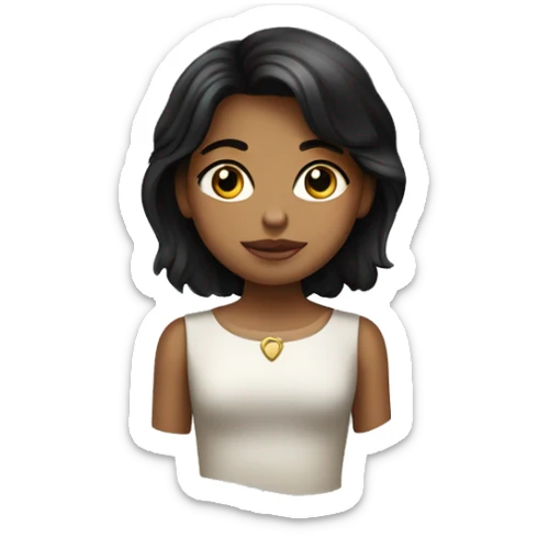 Niña con cabello corto pelo negro, de piel blanca, vestid con la insignia de judía sticker