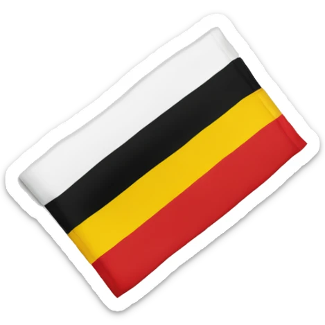 Belgium flag (flag is in 3 equals parts, one red, one yellow and one black,) sticker