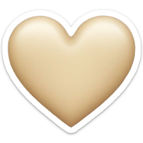 Beige heart sticker