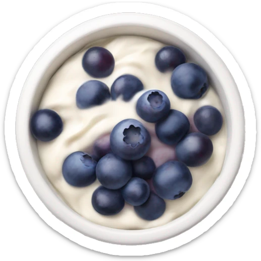 yoghurt bowl with grapes and blueberries sticker