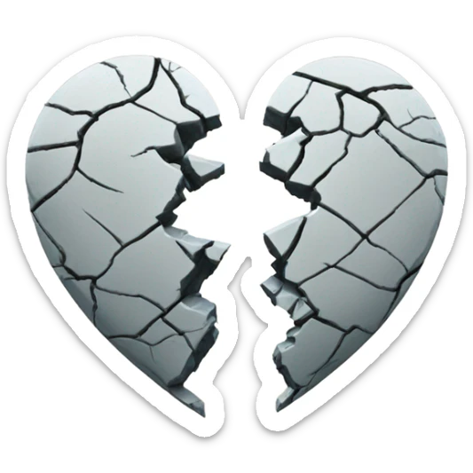 Broken heart sticker